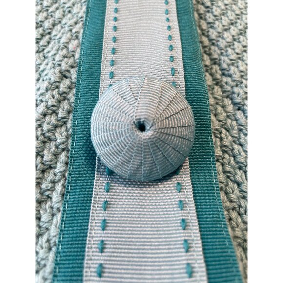 Boden Womens Teal Texture Knit Cardigan Fabric Covered Buttons Y2K M Cottagecore - Picture 10 of 10